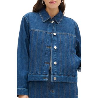 Aligne Hestia Denim Jacket in Ocean Blue at Nordstrom, Size X-Small