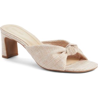 Open Edit Harper Knot Slide Sandal in Natural at Nordstrom, Size 8.5