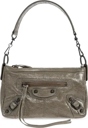 Balenciaga Shoulder Bags, female, Green, Size: ONE SIZE Le City Moto Mini