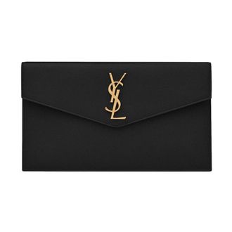 Saint Laurent Uptown Pouch - Dames - Tassen - Zwart - Maat: ONE Size Zijde