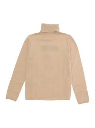 Maison Margiela Boys Tech Fabric Sweater Brown Wool Tops Top