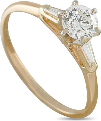 Luxury Bazaar 10K Yellow Gold 0.85ct Diamond Ring MF15-070726