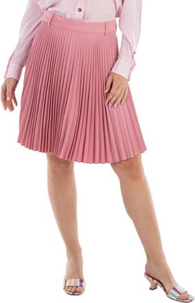 Burberry Ladies Rosy Pink Pleated Midi Skirt, Brand Size 2 (US Size 0)