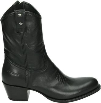 Sendra Western Dameslaars in Zwart Nubuck - Dames - Cowboylaarzen - Zwart - 42 EU - Leer - Schoenen