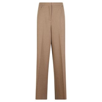 Max Mara MXM Ugola Wide-Leg Broek - Dames - Broeken - Bruin - Maat: S Zijde