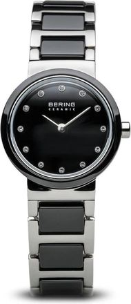 Bering Dames keramisch horloge 25 mm roestvrijstalen armband zilver 10725-742 - Dames - Horloges - Zwart - ONE Size - Accessoires