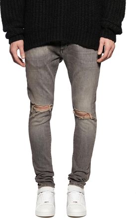 Represent Mens Denim Destroyer Jeans - Grey Metal - Size 31 (Waist)