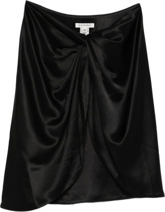 By Malene Birger Pinlos stola met ruches - Zwart