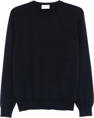 Malo Girocollo Basico - Heren - Cashmere truien - Blauw - L - Kasjmier - Truien & Vesten