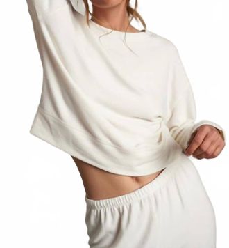 perfectwhitetee Selma Sweater Jersey Pullover In Sugar