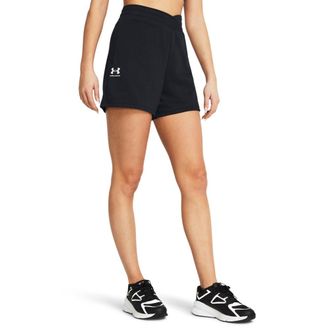 Under Armour Shorts UNDER ARMOUR RIVAL, Damen, Gr. M, N-Gr, schwarz, Jersey, Obermaterial: 80% Baumwolle, 20% Polyester, bedruckt, unifarben, Hosen Shorts, Innen w