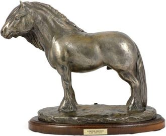 OEM Fell Pony - Semental - Estatuilla Con Caballo, Silueta De Caballo Sobre Madera, Prestigioso Premio En El Concurso De La Marca Art-dog