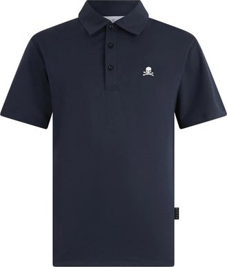Philipp Plein Classic Polo Shirt Skull - Heren - Polos - Blauw - XL - Katoen - Tops