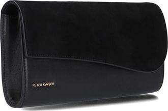 Peter Kaiser Tassen, Dames, Zwart, ONE Size, Leer, Elegante Zwarte Clutch Model