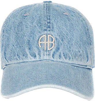 Anine Bing Gebleekte Blauwe Denim Pet - Dames - Petten - Blauw - ONE Size - Denim - Accessoires