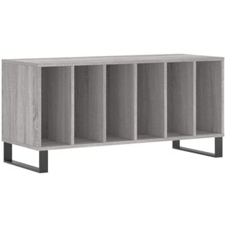 vidaXL Vidaxl - Mueble Para Discos Madera Contrachapada Gris Sonoma 100x38x48cm