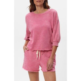 Michael Stars Julia Puff Sleeve Sweatshirt in Dragon Fruit at Nordstrom, Size X-Small