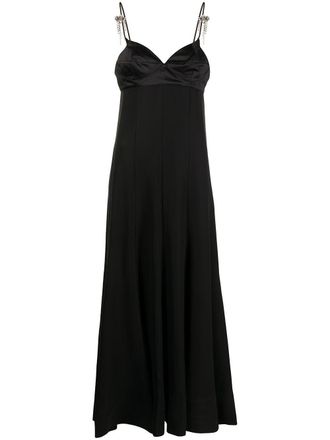 3.1 Phillip Lim crystal-embellished midi dress - women - Polyester - 4 - Black