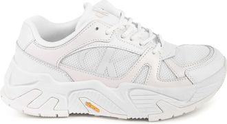 Calvin Klein Womens Maya Sneakers Vibram Sole - White Leather - Size EU 40