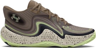 Under Armour Mens UA Spawn 6 Mid Camo Basketball Trainers in Brown - Size UK 7