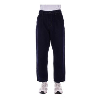 Carhartt Work in Progress Jeans, Heren, Zwart, W30, Katoen, Logo Achterkant Rits Jeans