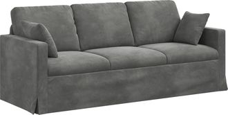 vidaXL Sof&aacute; Gris Oscuro 198 X 78 X 80 Cm Terciopelo Vidaxl