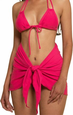 Montce Swim Womens Mini Sarong In Raspberry