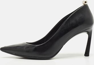 Lanvin Black Leather Pointed Toe Pumps
