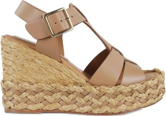 Paloma Barcel&oacute; 110 mm Olivia sandalen met sleehak - Bruin