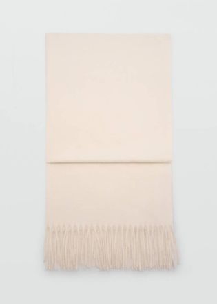 Mango Sciarpa bordi frange grezzo - Donna - Taglia unica - MANGO