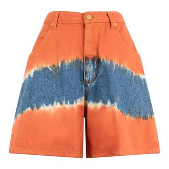 Alberta Ferretti Denim Shorts - female - Alberta Ferretti - Denim Shorts - Orange - S - Shorts