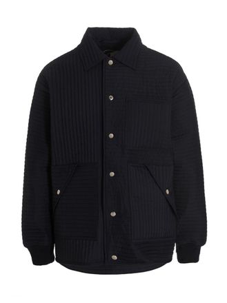 Khrisjoy Dark Blue Quilted Jackets