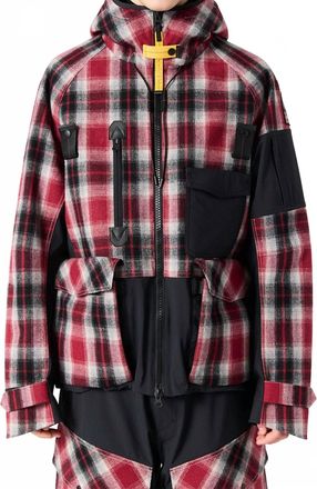Parajumpers Amak Ski Jacket In Red-Black-Grey-White