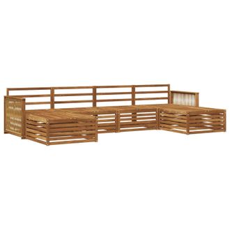 vidaXL Juegos De Sof&aacute;s 6 Pcs Madera De Acacia S&oacute;lida Vidaxl