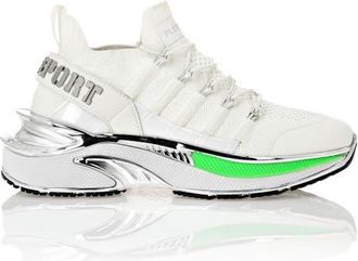 Plein Sport Runner Chrome Surfer Unisex in White/greenfluo at Nordstrom, Size 48