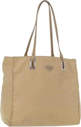 Prada Pre-owned Tote Bags, female, Beige, Size: ONE SIZE Pre-owned Vintage Tote Bag