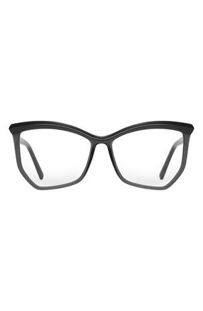 Fifth and Ninth Maggie 54mm Cat Eye Blue Light Blocking Glasses in Black at Nordstrom