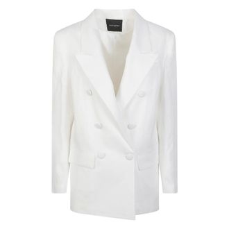 Actualee Blazers, female, White, Size: XS Double-breasted Blazer