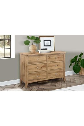 Birlea Hampstead 6 Drawer Chest Oak