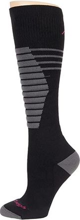 Darn Tough Edge Thermolite OTC Midweight with Cushion w/ Padded Shin Womens Crew Cut Socks Shoes Black : SM (US 4.5-7)
