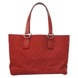 Gucci Pre-owned Tote Bags, female, Red, Size: ONE SIZE Pre-owned Vintage open tote
