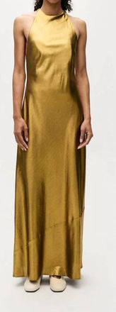 Silk Laundry High Low Maxi Dress In Gold