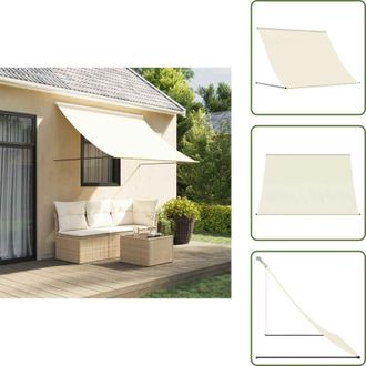 vidaXL Tenda da esterno - vidaXL Tenda da Sole Retrattile Crema 250x150 cm in Tessuto e Acciaio - Tenda da balcone