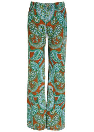 Etro Printed Flared-leg Jeans - Multi Print - 30 (W30 / UK12 / M)