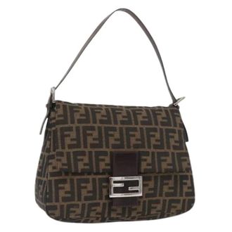 Fendi Pre-owned Shoulder Bags, female, Brown, Size: ONE SIZE Pre-owned Zucca Shoulder Bag