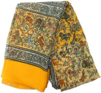 Herm&egrave;s Pre-owned Hermes Chasse en Inde Silk Scarf 90 Ladies 6J7A8067ICDQCRLY