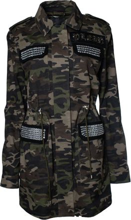 Philipp Plein Philipp Plein, camo printed parka with crystals
