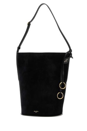 Alaia Womens Black Suede Bucket Bag Noir Borse A Secchiello
