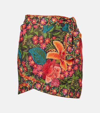 Farm Rio Garden Tapestry floral beach cover-up