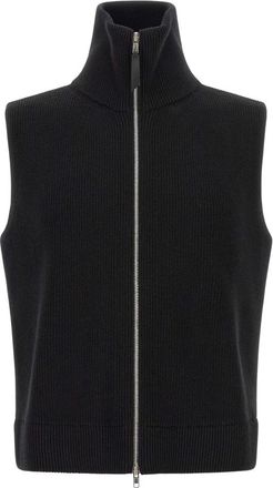 Maison Margiela Zip Knit Gilet - Heren - Spencers - Zwart - L - Katoen - Truien & Vesten
